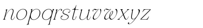 Elanor Thin Italic Font LOWERCASE