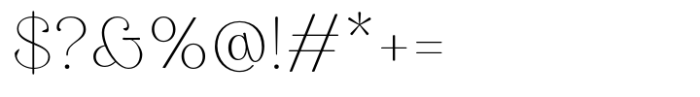 Elanor Thin Font OTHER CHARS