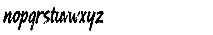 Elanova Brush Font LOWERCASE