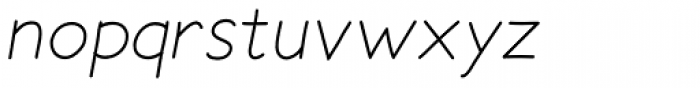 Elastica Italic Font LOWERCASE