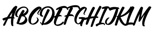 Elbrush Signation Script Solid Font UPPERCASE
