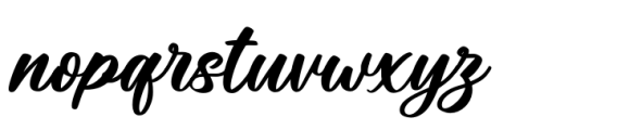 Elbrush Signation Script Solid Font LOWERCASE