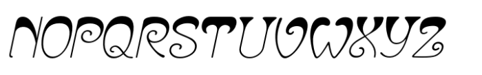 Eleckatrical Banana JNL Oblique Font LOWERCASE