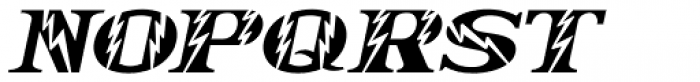 Electrostatic Oblique JNL Font LOWERCASE