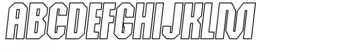 Electroz Outline Italic Font UPPERCASE