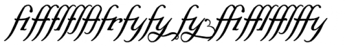 Elegeion Script Ligatures Font LOWERCASE