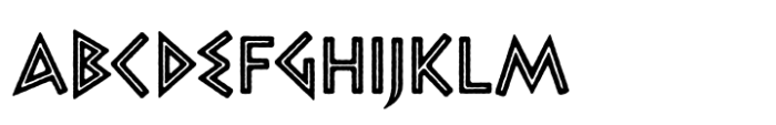 Elektrakution Inline Rough Font UPPERCASE