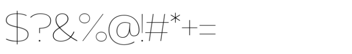 Elemanto Thin Font OTHER CHARS
