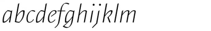 Elemental Sans Pro ExtraLight Italic Font LOWERCASE
