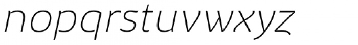 Elen Sans Extra Light Italic Font LOWERCASE