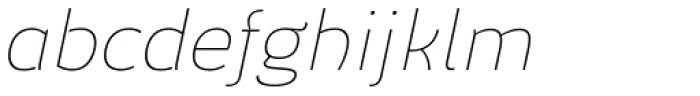 Elen Sans Thin Italic Font LOWERCASE