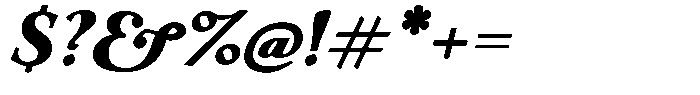 Eleni Pro Display Black Italic Font OTHER CHARS