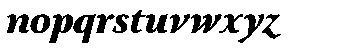 Eleni Pro Display Black Italic Font LOWERCASE