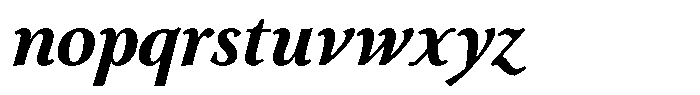 Eleni Pro Display Bold Italic Font LOWERCASE