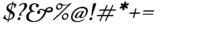 Eleni Pro Display Italic Font OTHER CHARS