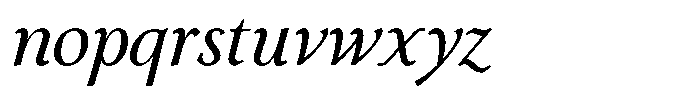 Eleni Pro Display Italic Font LOWERCASE
