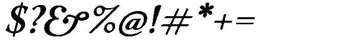 Eleni Pro Display Medium Italic Font OTHER CHARS