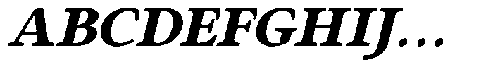 Eleni Pro Text Black Italic Font UPPERCASE