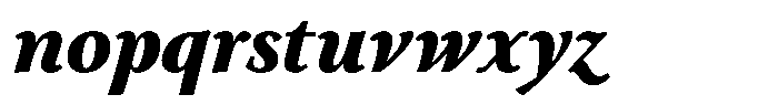 Eleni Pro Text Black Italic Font LOWERCASE
