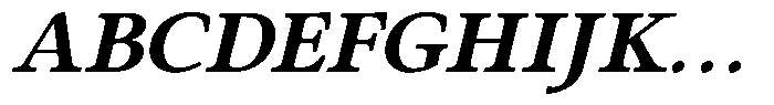Eleni Pro Text Bold Italic Font UPPERCASE