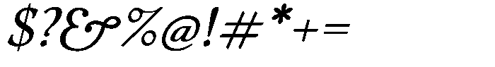 Eleni Pro Text Italic Font OTHER CHARS