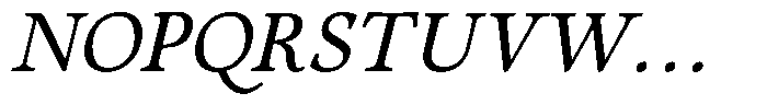 Eleni Pro Text Italic Font UPPERCASE