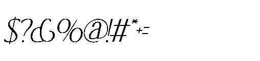 Elesthin Bloom Italic Font OTHER CHARS