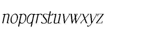 Elesthin Bloom Italic Font LOWERCASE