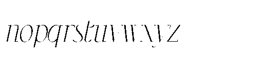 Elesthin Bloom Light Italic Font LOWERCASE