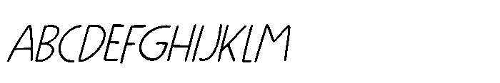 Elfenbankje Line Italic Font UPPERCASE