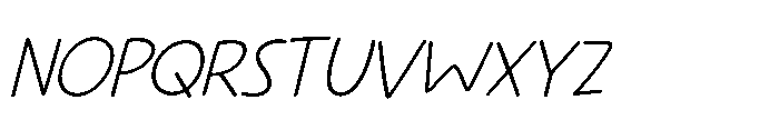 Elfenbankje Line Italic Font UPPERCASE