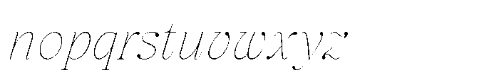Elfreya Thin Italic Font LOWERCASE