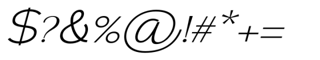 Elghita  Expanded Slant Extra Light Font OTHER CHARS