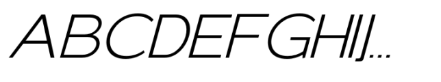 Elghita  Expanded Slant Extra Light Font UPPERCASE