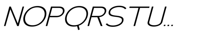Elghita  Expanded Slant Extra Light Font UPPERCASE