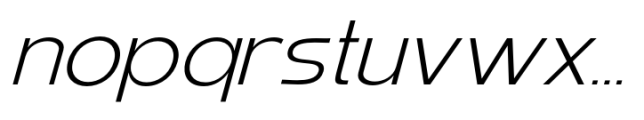 Elghita  Expanded Slant Extra Light Font LOWERCASE