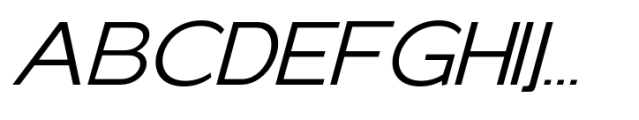 Elghita  Expanded Slant Light Font UPPERCASE