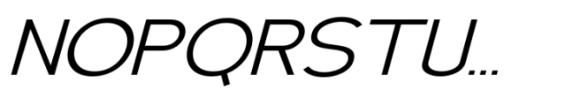 Elghita  Expanded Slant Light Font UPPERCASE