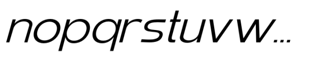 Elghita  Expanded Slant Light Font LOWERCASE