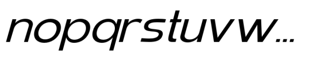 Elghita  Expanded Slant Regular Font LOWERCASE