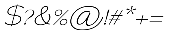 Elghita  Expanded Slant Thin Font OTHER CHARS