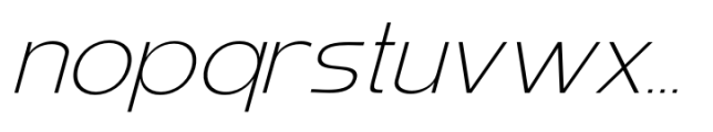 Elghita  Expanded Slant Thin Font LOWERCASE