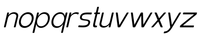 Elghita  Sans Slant Light Font LOWERCASE