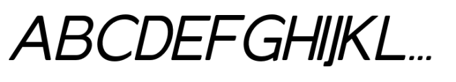 Elghita  Sans Slant Regular Font UPPERCASE
