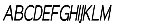Elghita  Slant Condensed Regular Font UPPERCASE