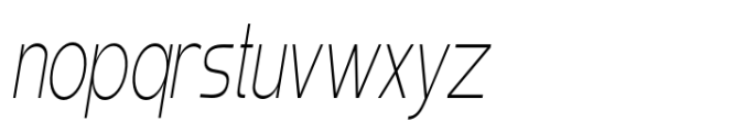 Elghita  Slant Condensed Thin Font LOWERCASE