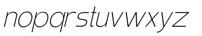 Elghita  Slant Thin Font LOWERCASE