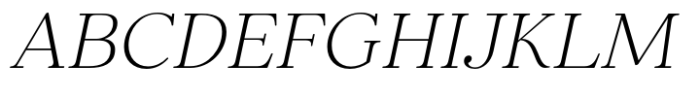 Elgraine Extra Light Italic Font UPPERCASE