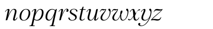 Elgraine Light Italic Font LOWERCASE