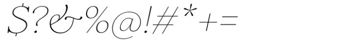 Elgraine Thin Italic Font OTHER CHARS